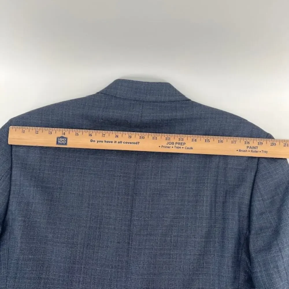Lauren Ralph Lauren Wool Silk Blazer Sport Coat Mens 44R Heather Blue Two Button